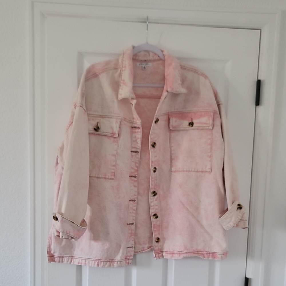 Blush Pink Women's Denim Jacket